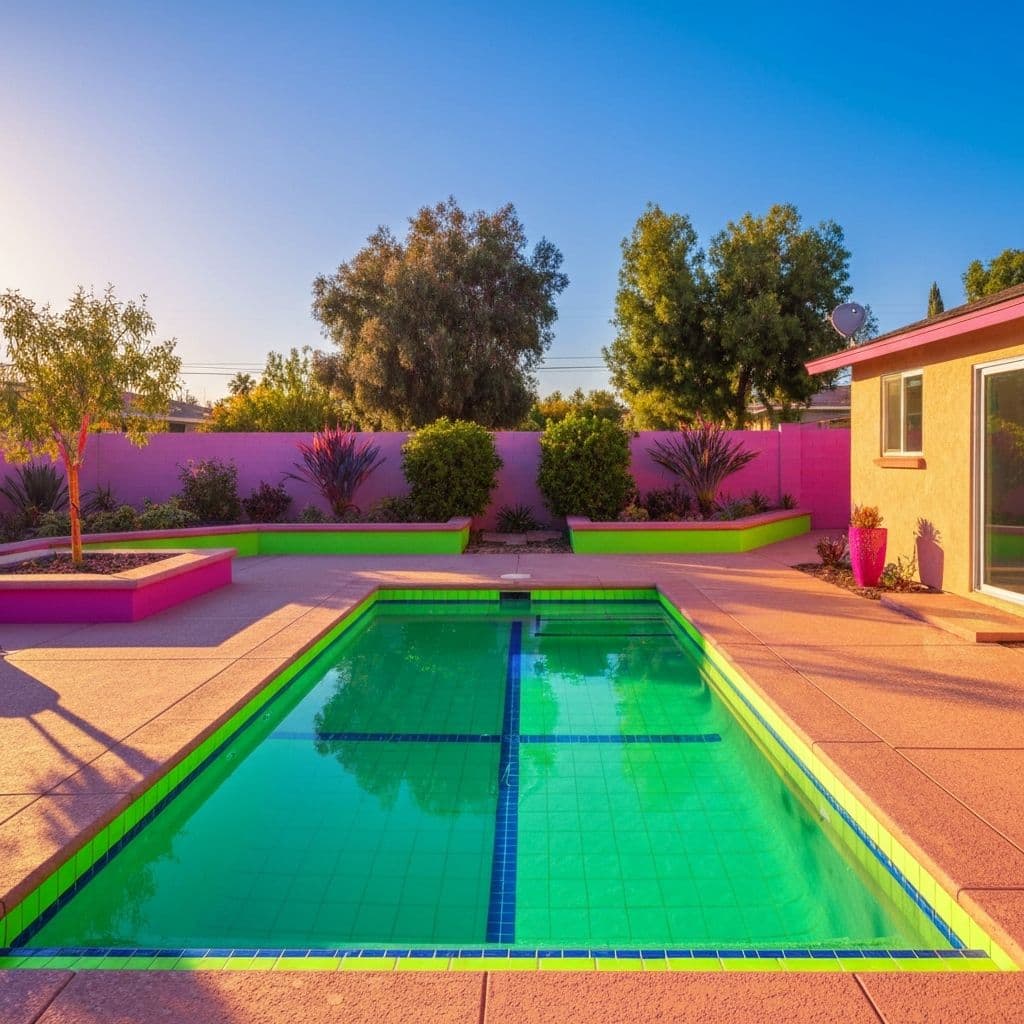 Crystal clear residential pool maintained by Azul Pool Services in San Antonio